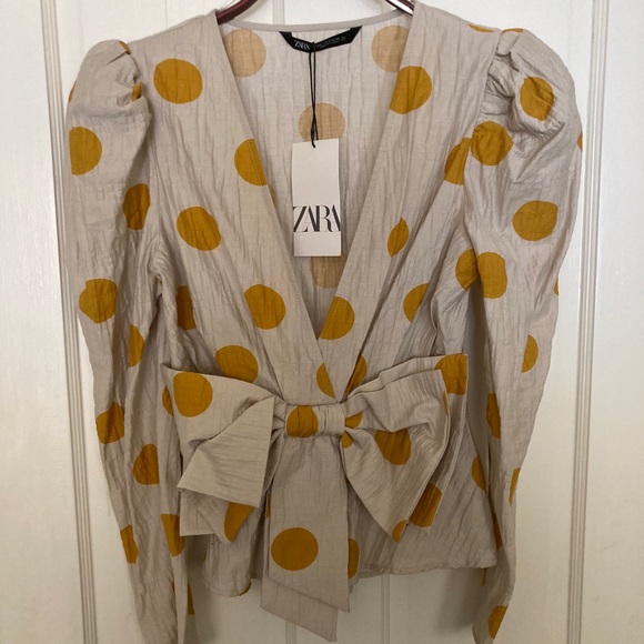 Zara Polka Dot Bow Top NWT - Picture 16 of 16